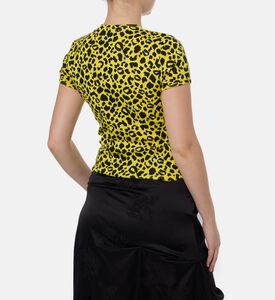 Coperni Leopard-print Rhinestone-embellished T-shirt, Model View