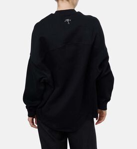 Plan C Round Neck Long-sleeve Sweatshirt, Model View