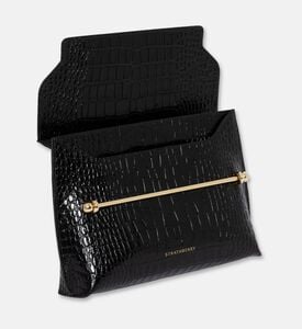 Strathberry Stylist Embossed Croc Crossbody Bag, Black, Packshot View