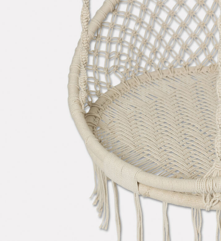 Home Deco and More Zaya Natural Cotton Cord Swing, Packshot View