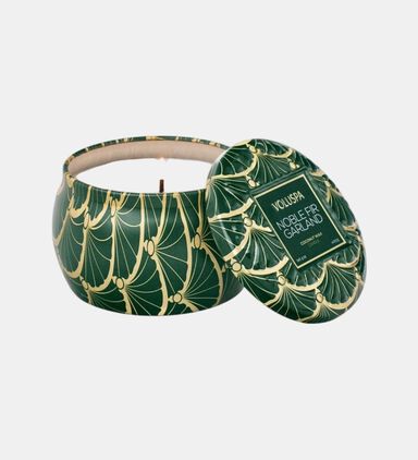 Japonica Noble Fir Garland Tin