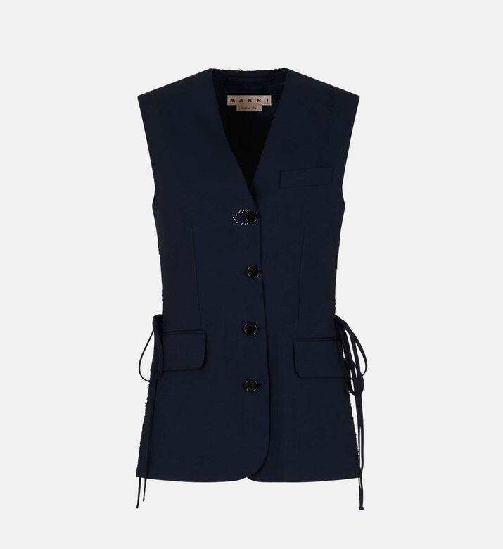Side Knot Detail Sleeveless Vest