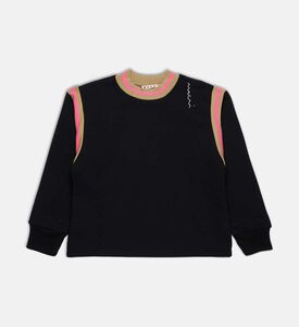 بلوزة طويلة الأكمام مقسمة بألوان