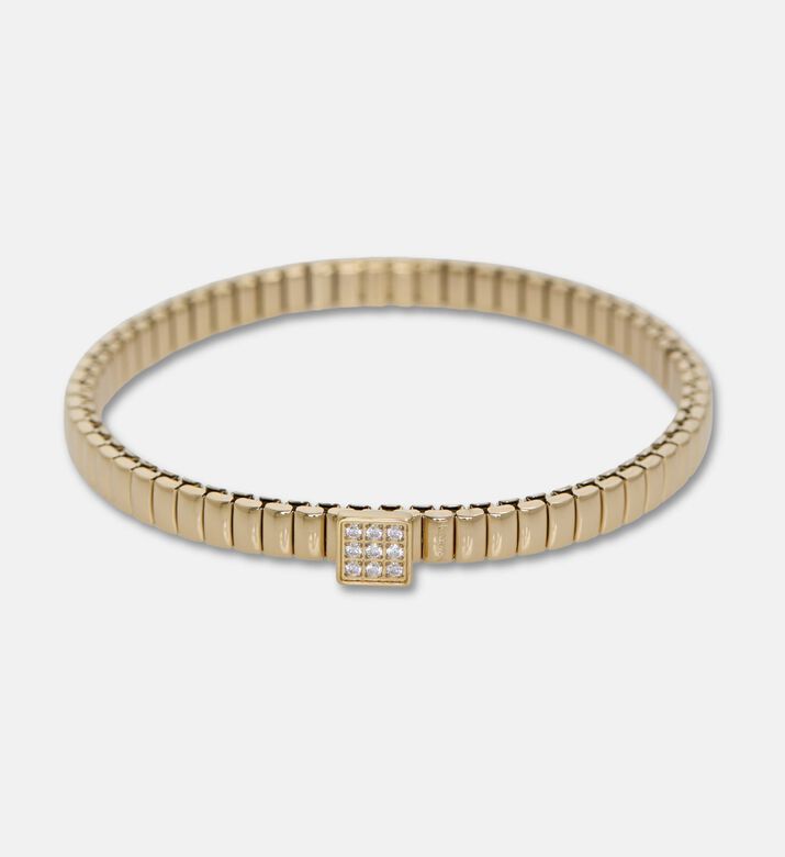 Nomination Pave-set Gold-tone Square Charm Link Bracelet, Packshot View