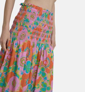 تنورة بطبعة أزهار على كاملها