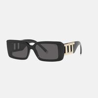 Acetate Rectangle Frame Sunglasses 62