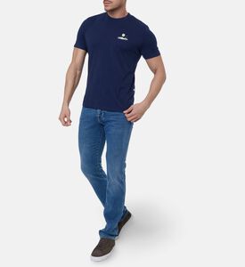 Jacob Cohen Embroidered Crewneck T-shirt, Dark-blue, S, Model View