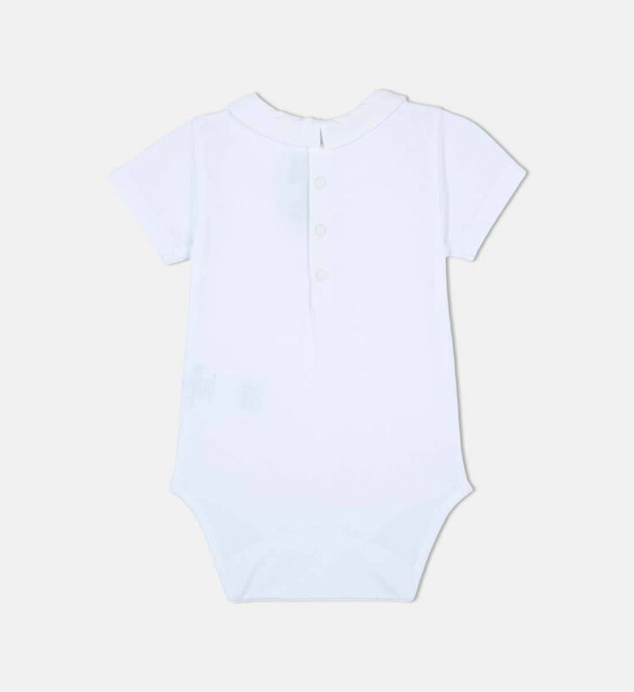 Embroidered Collar Short-sleeve Bodysuit