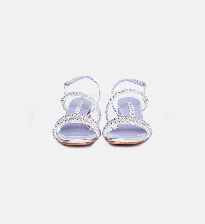 Leather Metallic Strappy Sandals
