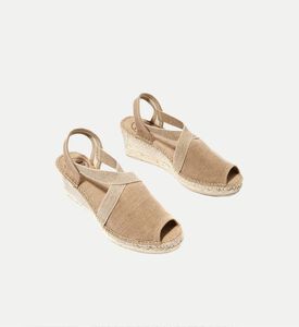 Breda Vegan Canvas Mid-wedge Open-toe Espadrille