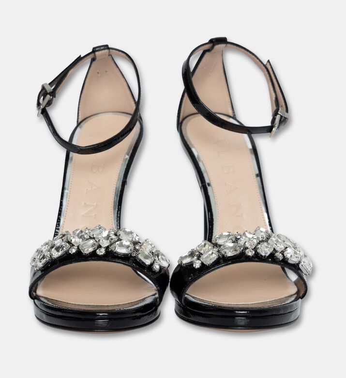 Albano High-heeled Embellished Sandals, Black, Eu-40, Packshot View