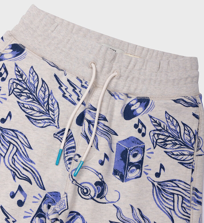 Boy Printed Mid-rise Sweat Shorts Boy Printed Mid-rise Sweat Shorts
