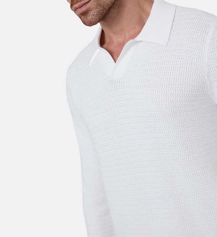 قميص بولو محبوك بدون أزرار قميص بولو محبوك بدون أزرار