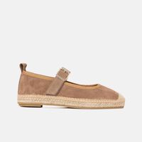 Buckle Strap Jute Sole Ballerina