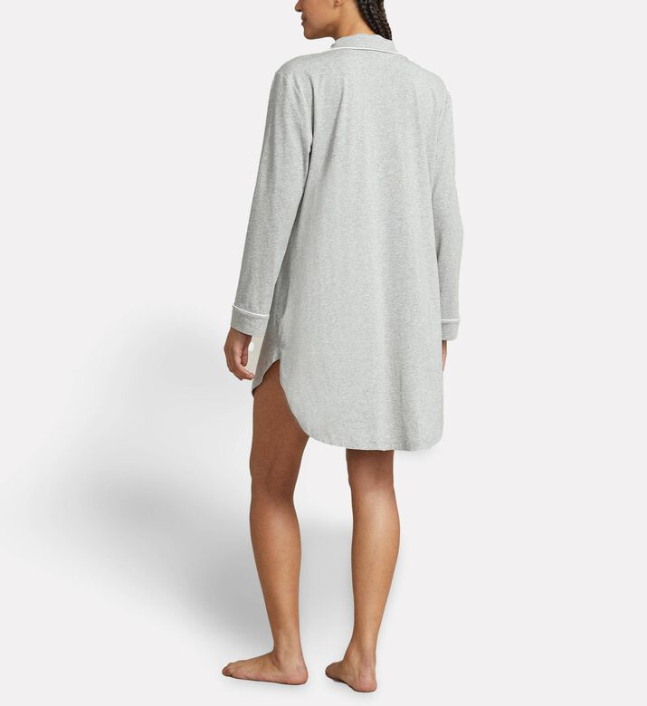 Polo by Ralph Lauren Button Closure Regular-fit Shirt Dress, Grey, M, Model View