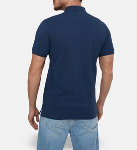 Hackett London Heritage Logo-print Button Placket Polo, Blue, M, Model View
