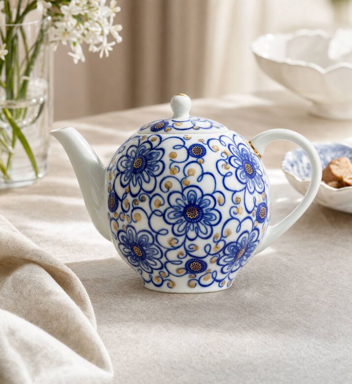 Imperial Imperial Porcelain Winding Twig Tulip Teapot, Model View