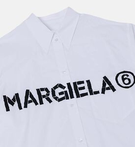 فستان على شكل قميص بوبلين على شكل حرف A