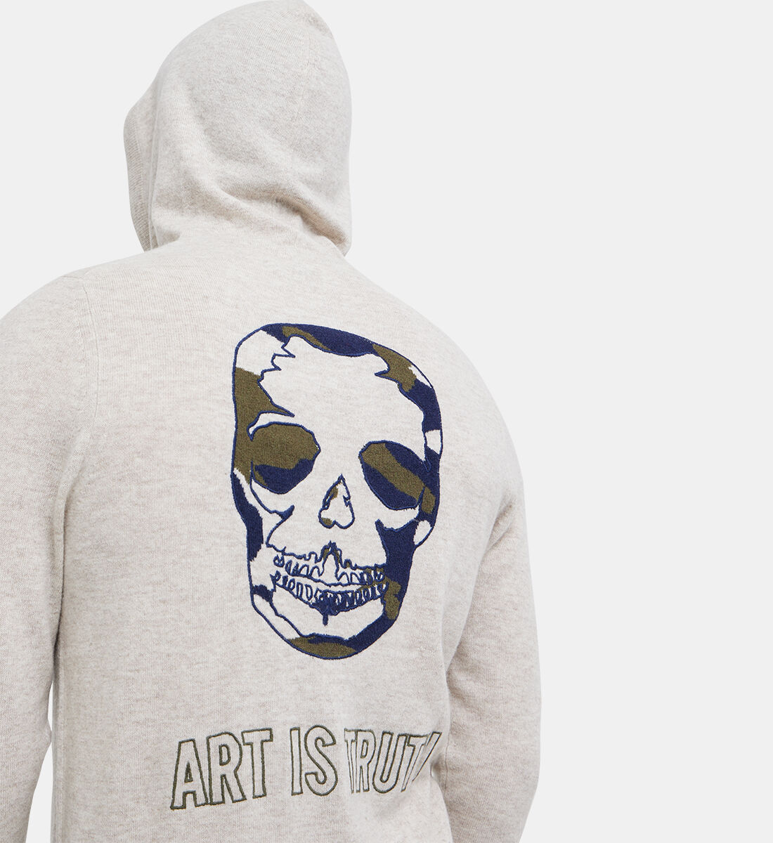 Zadig Et Voltaire Skull Wool blend Knitted Hoodie Sweaters