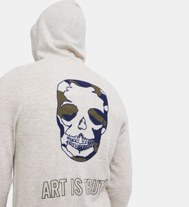 Skull Wool-blend Knitted Hoodie