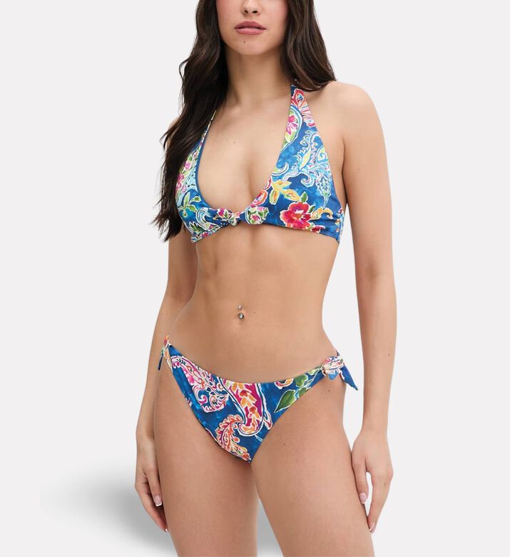 Ralph Lauren Side-tie Scoop Hipster Bikini Bottoms, Model View