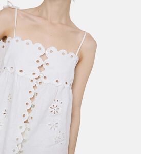 Linen Flowers Richelieu Sleeveless Blouse Linen Flowers Richelieu Sleeveless Blouse