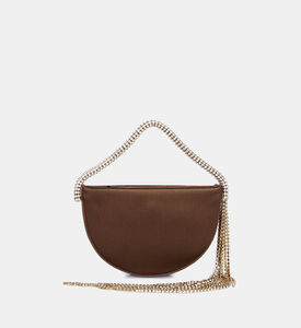 Satin Rhinestone-handled Handbag