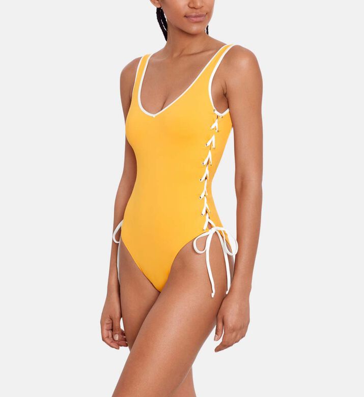 Crisscross Lace-up Swimtsuit