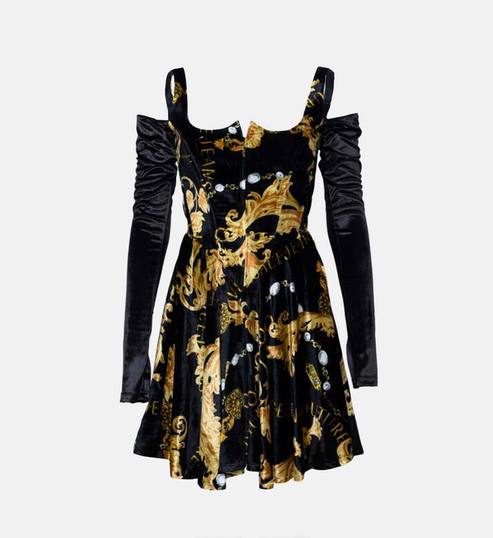 Couture Velvet Bustier Dress