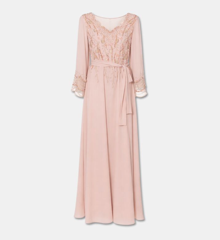 Suzy Matar Embellished Long-sleeve Maxi Dress, Packshot View