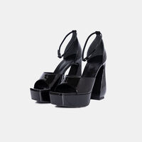 Patent Leather Platform Sandals