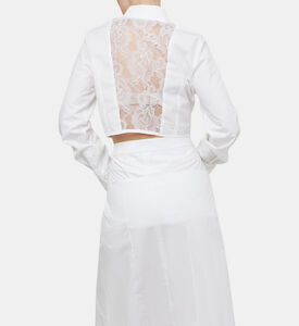 Cotton Lace-in Fitted Shirt