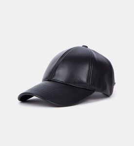 قبعة بيسبول جلد بلوغو معدني