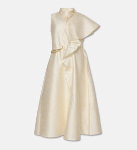 Poca and Poca Jacquard Sleeveless Asymmetric Midi Dress, Packshot View