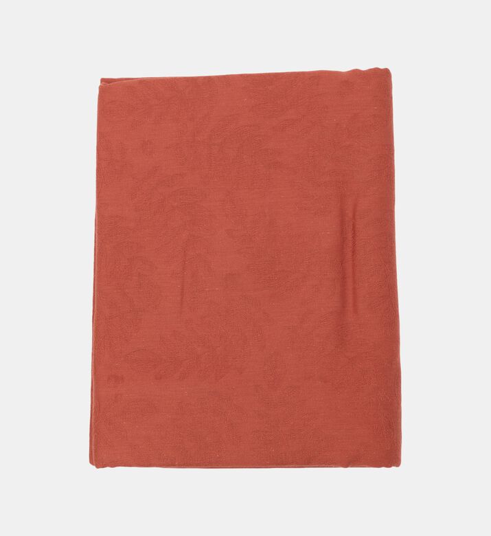 Jacquard Vegetal Mood Cotton Tablecloth, Red, 150x220-cm, Packshot View