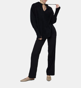 كنزة محبوكة بغطاء رأس