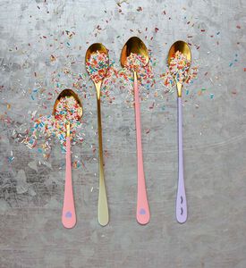 طقم ملاعق متعدد الألوان 6 قطع