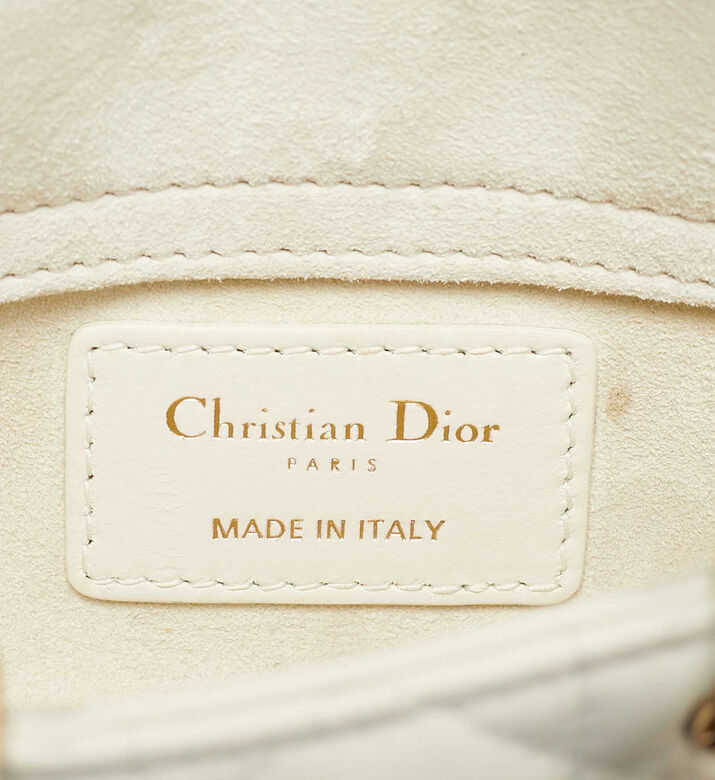 Dior Preowned Dior White Micro Lady D-joy Bag, Packshot View