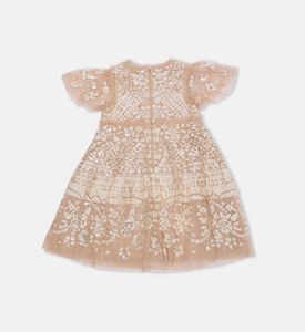 فستان أورورا مزين بترتر