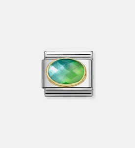 Composable Classic Link Blue-green Stone Charm