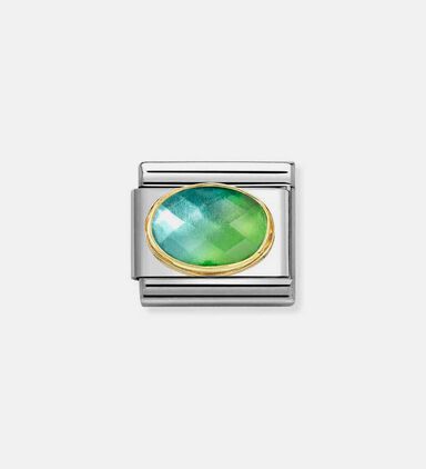 Composable Classic Link Blue-green Stone Charm