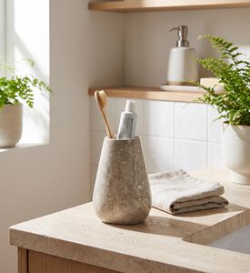 Aquanova Conor Stone Toothbrush Holder, Model View