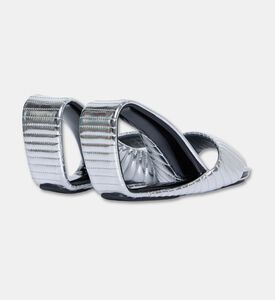 UN United Nude Cow Leather High Heel Sabot Sandals, Silver, Eu-39, Packshot View