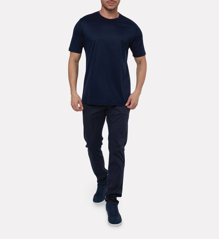 Corneliani Cotton Jersey T-shirt, Navy, 56, Model View