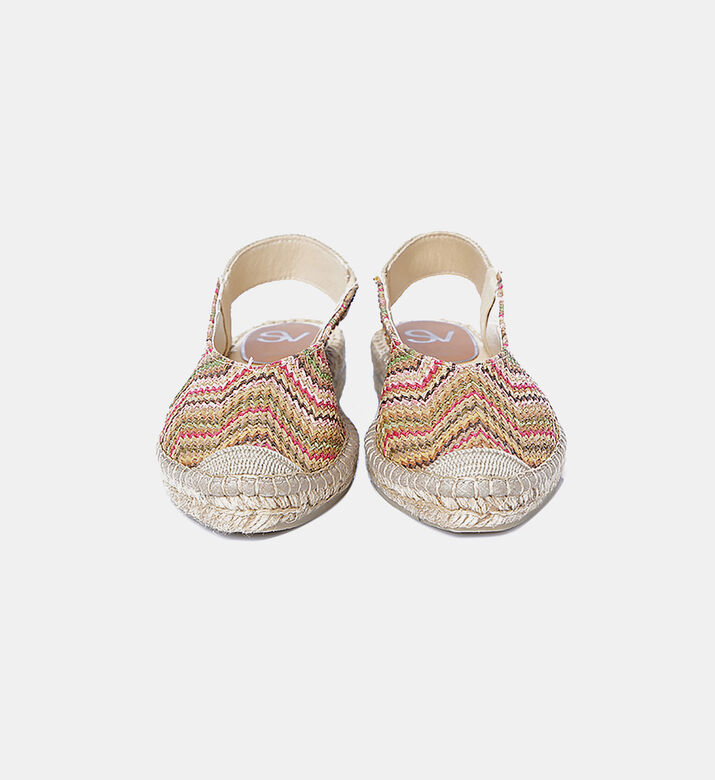 Multicolor Slingback Espadrilles