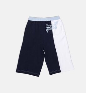 شورت قصير بقصّة عادية وتصميم ثنائي اللون