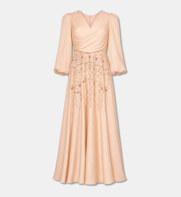 Suzy Matar Embellished Long-sleeve Gown, Packshot View