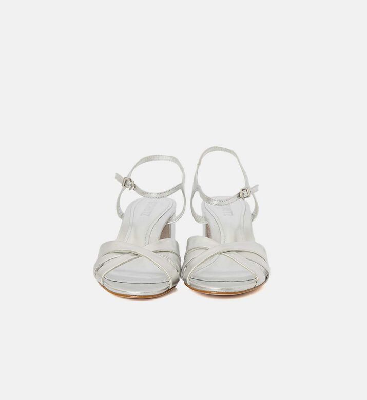 Napa Leather Mid-heel Sandals