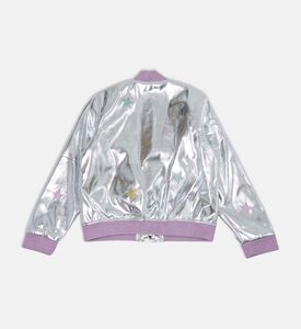 جاكيت طويل الأكمام مطرز بنجوم