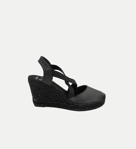 Saba-7pbk Leather High-wedge Espadrille